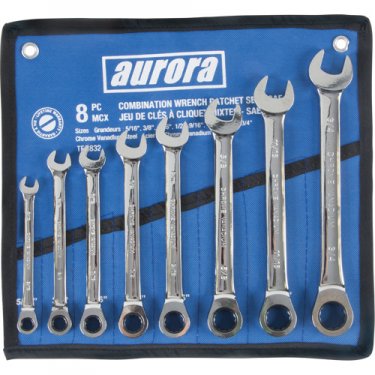 Aurora Tools - TEQ832 - Jeu de clés à cliquet à tête fixe