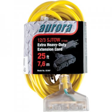 Aurora Tools - XC497 - Cordons rallonges pour l'extérieur en vinyle avec indicateur lumineux