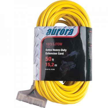 Aurora Tools - XC498 - Cordons rallonges pour l'extérieur en vinyle avec indicateur lumineux