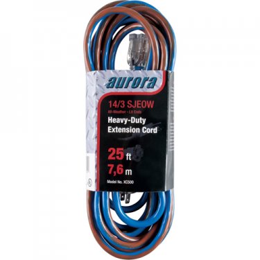 Aurora Tools - XC500 - All Weather TPE-Rubber Extension Cords With Light Indicator