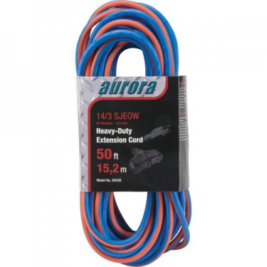 Aurora Tools - XH236 - All-Weather TPE-Rubber Extension Cords with Light Indicator