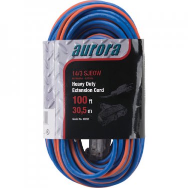 Aurora Tools - XH237 - All-Weather TPE-Rubber Extension Cords with Light Indicator