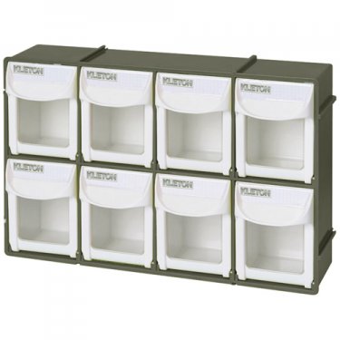 KLETON - CF471 - Bacs robustes à plateaux inclinables - 11-3/4 x 2-3/4 x 7-7/8 - 8 casiers - Prix unitaire pour un kit de 8