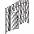 Kleton - RN629 - Porte basculante robuste pour cloison en treillis métallique