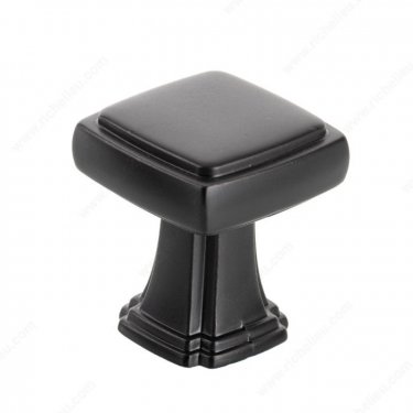 Bouton transitionnel de métal - 8675 - 28 mm x 28 mm - Noir mat - Prix unitaire