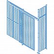 Porte de partition en treillis métallique