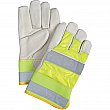 Zenith Safety Products - SED428 - Gants d'ajusteur haute visibilité de première qualité en cuir fleur de vache doublés