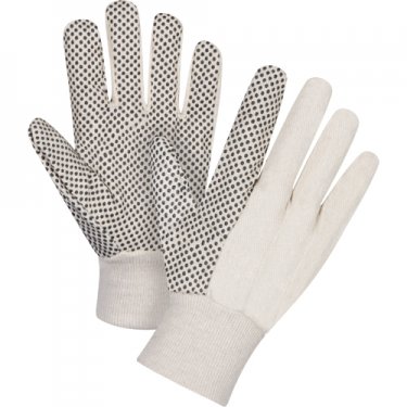 Zenith Safety Products - SEE948 - Gants en toile de coton à pois sur la paume