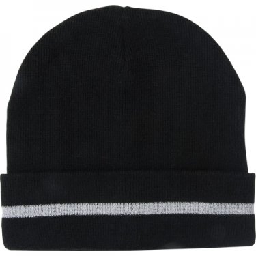 Zenith Safety Products - SGJ105 - Bonnet en tricot noir avec bande réfléchissante argentée