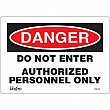Zenith Safety Products - SGL347 - Enseigne «Authorized Personnel Only» Chaque