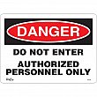 Zenith Safety Products - SGL350 - Enseigne «Authorized Personnel Only» Chaque
