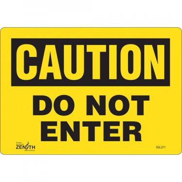Zenith Safety Products - SGL371 - Do Not Enter Sign Each