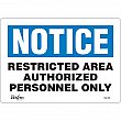 Zenith Safety Products - SGL395 - Authorized Personnel Only Sign Each