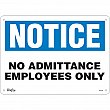 Zenith Safety Products - SGL423 - Enseigne «Employees Only» Chaque
