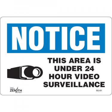 Zenith Safety Products - SGL431 - 24 Hour Surveillance Sign Each