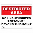 Zenith Safety Products - SGL447 - No Unauthorized Personnel Sign Each