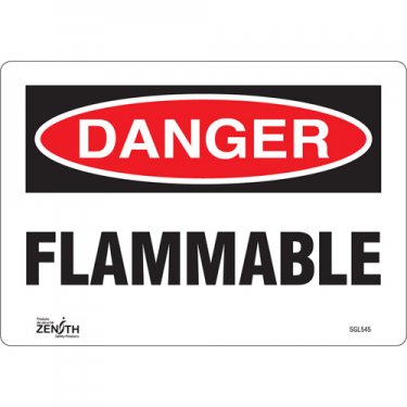 Zenith Safety Products - SGL545 - Enseigne «Flammable» Chaque