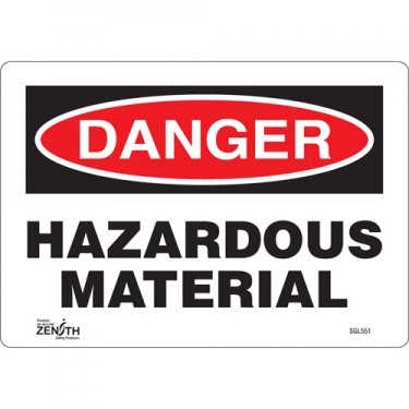 Zenith Safety Products - SGL551 - Hazardous Material Sign Each