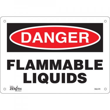 Zenith Safety Products - SGL570 - Enseigne «Flammable Liquids» Chaque