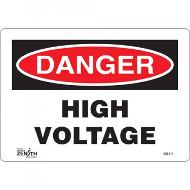 Zenith Safety Products - SGL617 - Enseigne «High Voltage» Chaque