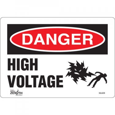 Zenith Safety Products - SGL629 - Enseigne «High Voltage» Chaque