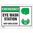 Zenith Safety Products - SGL730 - Enseigne «Eye wash Station Keep Area Clear» Chaque