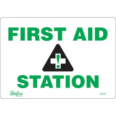 Zenith Safety Products - SGL761 - Enseigne «First Aid Station» Chaque