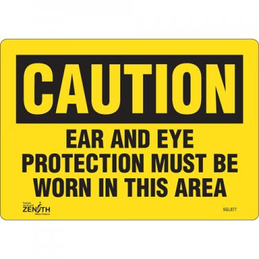 Zenith Safety Products - SGL877 - Enseigne «Ear And Eye Protection» Chaque