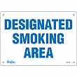 Zenith Safety Products - SGL956 - Enseigne «Designated Smoking Area» Chaque