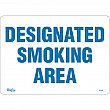 Zenith Safety Products - SGL958 - Enseigne «Designated Smoking Area» Chaque