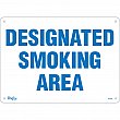 Zenith Safety Products - SGL960 - Enseigne «Designated Smoking Area» Chaque