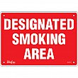 Zenith Safety Products - SGL974 - Enseigne «Designated Smoking Area» Chaque