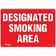 Zenith Safety Products - SGL975 - Enseigne «Designated Smoking Area» Chaque