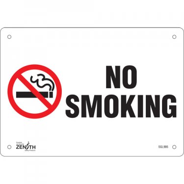 Zenith Safety Products - SGL986 - Enseigne «No Smoking» Chaque