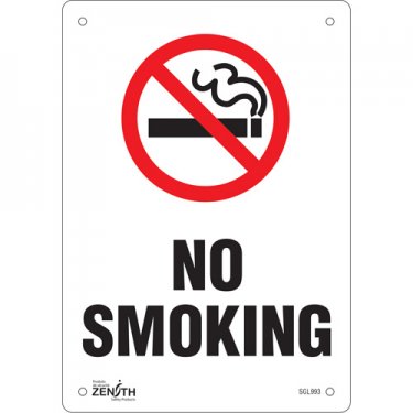 Zenith Safety Products - SGL993 - Enseigne «No Smoking» Chaque