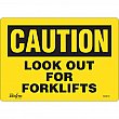 Zenith Safety Products - SGM016 - Enseigne «Look Out For Forklifts» Chaque