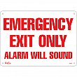 Zenith Safety Products - SGM080 - Enseigne «Emergency Exit Only» Chaque