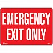 Zenith Safety Products - SGM085 - Enseigne «Emergency Exit Only» Chaque