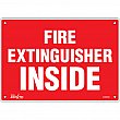 Zenith Safety Products - SGM095 - Enseigne «Fire Extinguisher Inside» Chaque