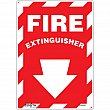 Zenith Safety Products - SGM100 - Enseigne avec flèche vers le bas «Fire Extinguisher» Chaque