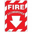 Zenith Safety Products - SGM103 - Enseigne avec flèche vers le bas «Fire Extinguisher» Chaque