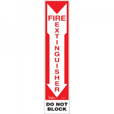 Zenith Safety Products - SGM124 - Enseigne «Fire Extinguisher - Do Not Block» Chaque
