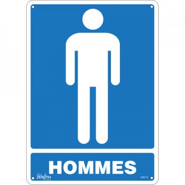 Zenith Safety Products - SGM179 - Enseigne «Hommes» Chaque