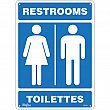 Zenith Safety Products - SGM191 - Enseigne «Restrooms - Toilettes» Chaque