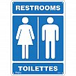 Zenith Safety Products - SGM192 - Enseigne «Restrooms - Toilettes» Chaque