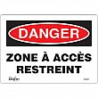 Zenith Safety Products - SGM281 - Enseigne «Zone à Accès Restreint» Chaque