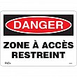 Zenith Safety Products - SGM284 - Enseigne «Zone à Accès Restreint» Chaque