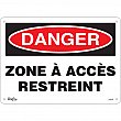 Zenith Safety Products - SGM286 - Enseigne «Zone à Accès Restreint» Chaque