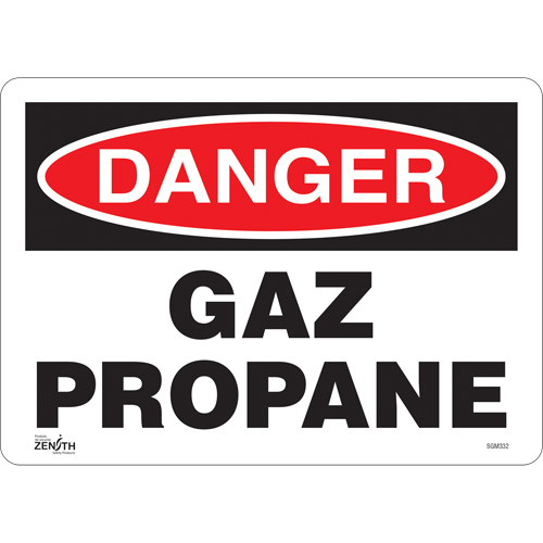 Zenith Safety Products - SGM332 - Enseigne «Gaz Propane» Chaque
