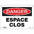 Zenith Safety Products - SGM366 - Enseigne «Espace Clos» Chaque